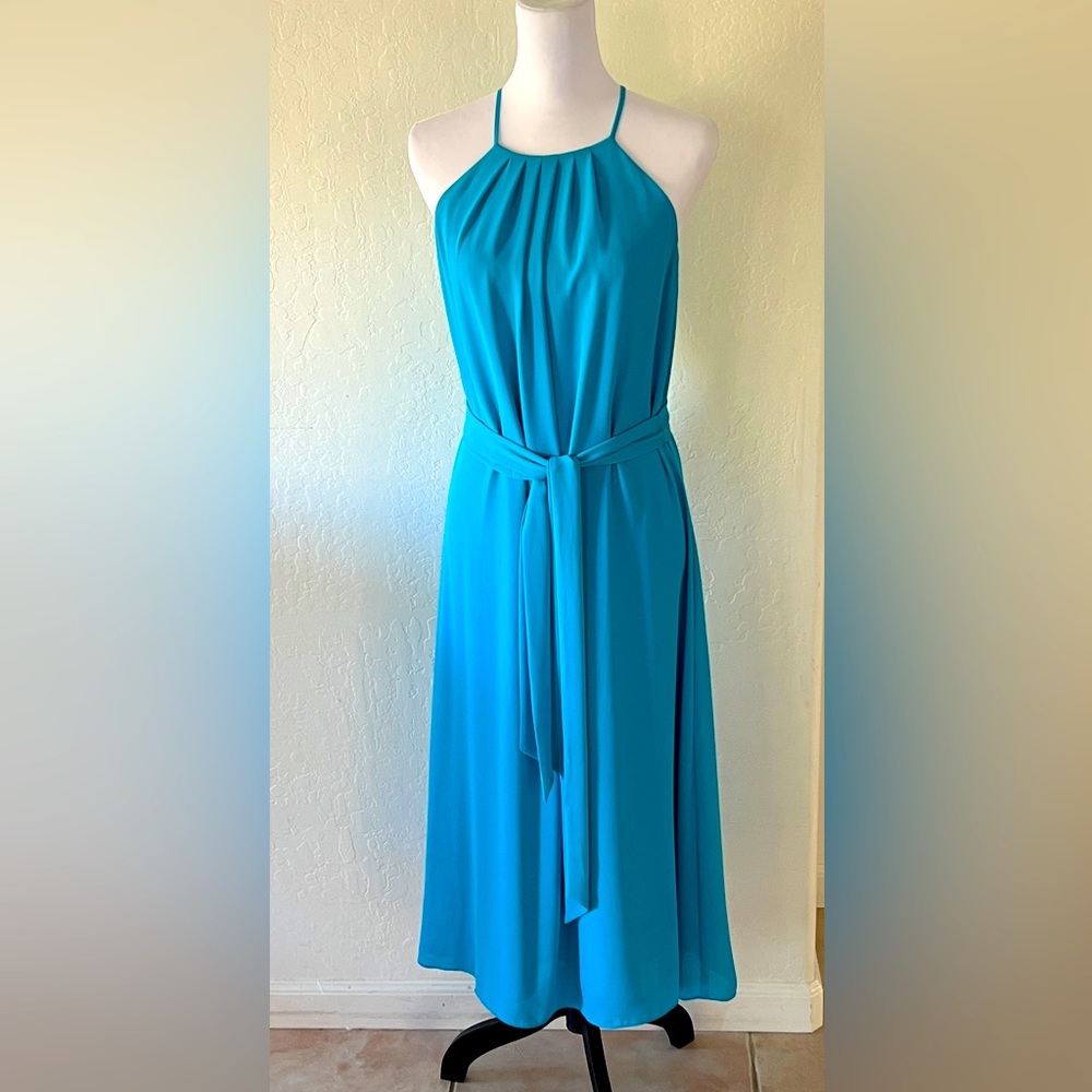 Vibrant Blue Antonio Melani halter dress.